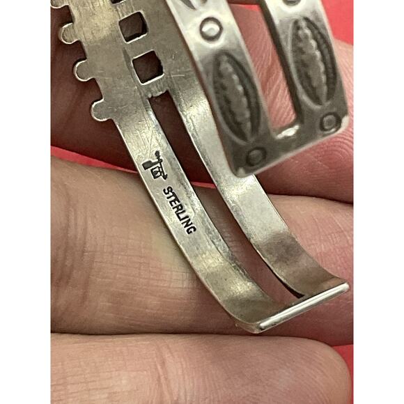 Fred Harvey Bell Trading Sterling Silver 925 Turquoise Cuff Bracelet - Picture 8 of 16